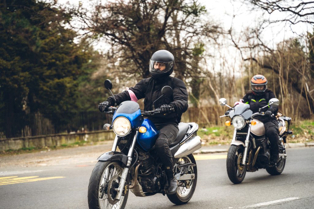 Female Bikers On Road