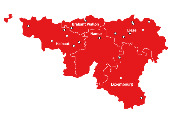 Les antennes locales du DAC en Wallonie